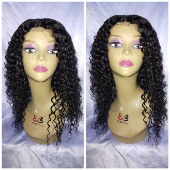 18" Bohemian Virgin curly human hair wig - Picture 1 of 8